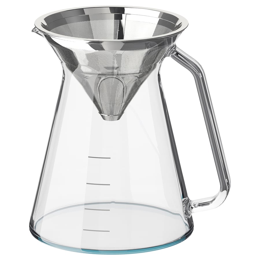 HÖGMODIG
Coffee maker for drip coffee, clear glass/stainless
