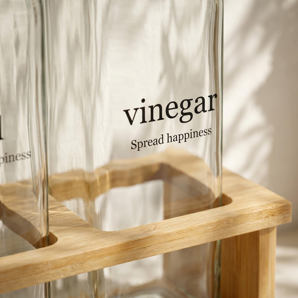 Mio 2-piece Oil & Vinegar Bottle With Bamboo Stand