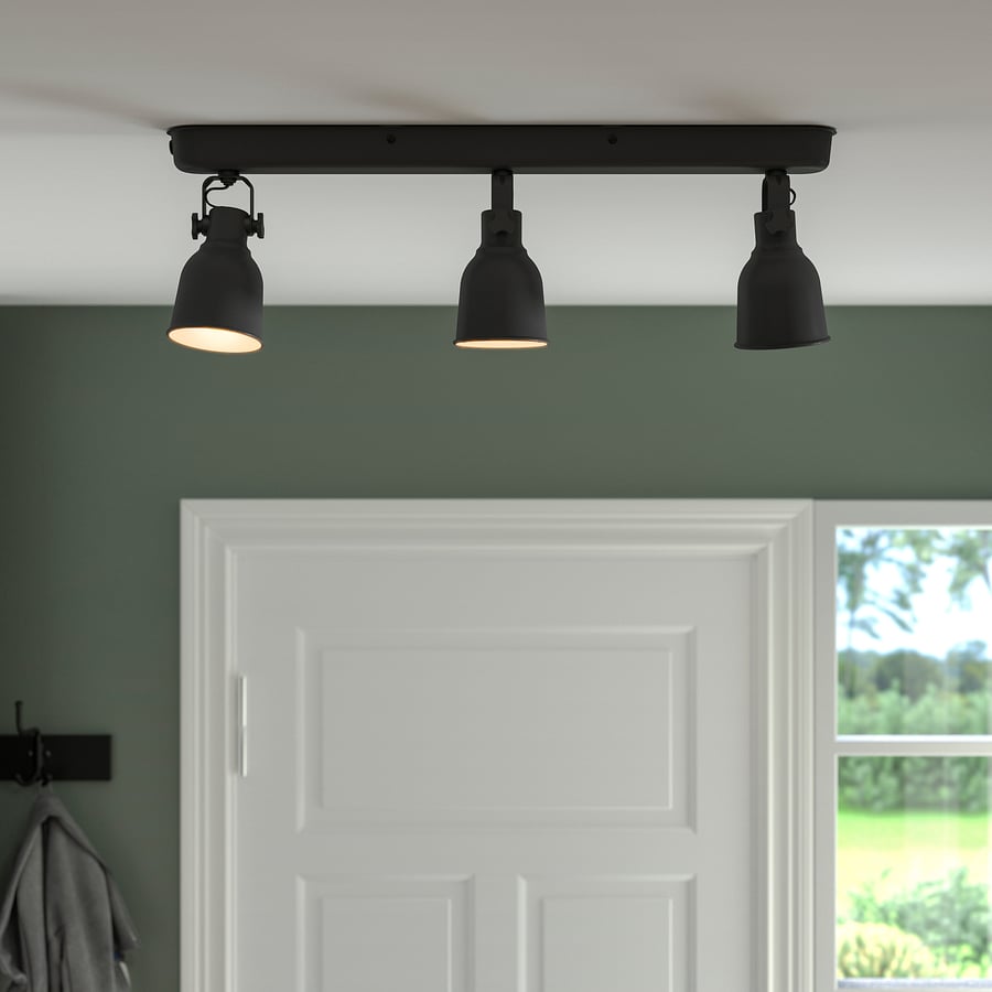 HEKTAR
Ceiling track, 3-spots, dark grey