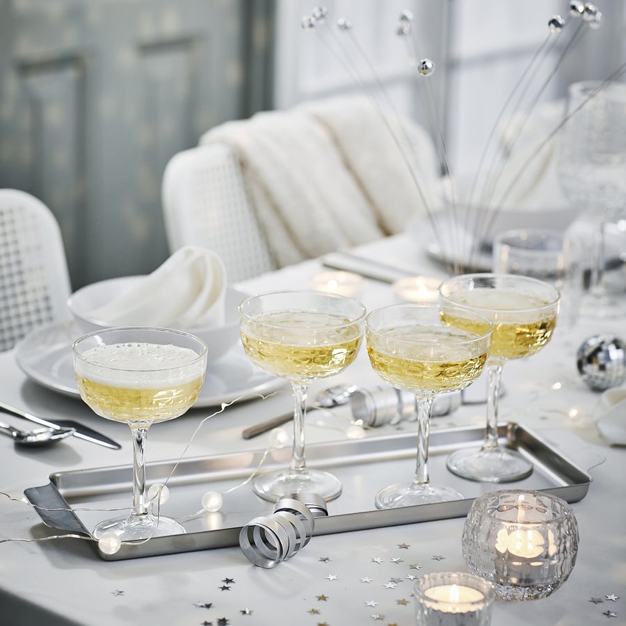 4x FRÖJDA Juice Glass, clear glass, 20 cl