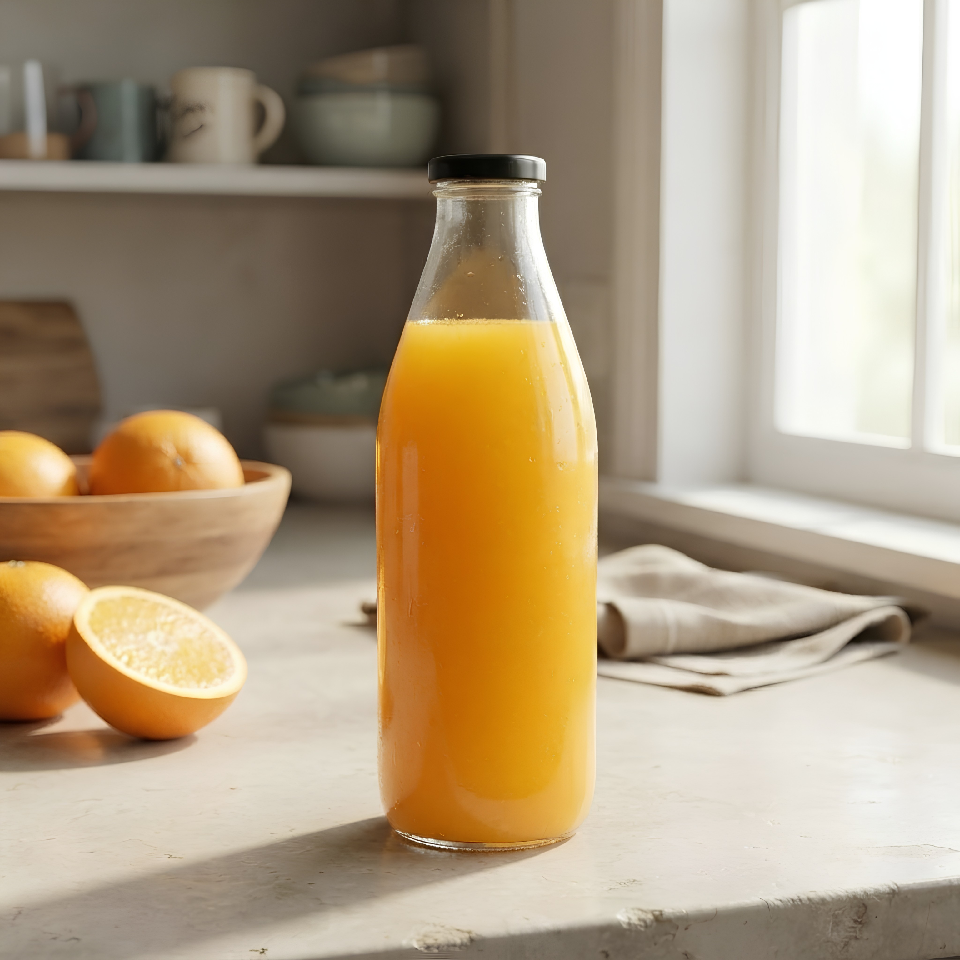 Homesop 1 Litre Glass Beverage Bottle