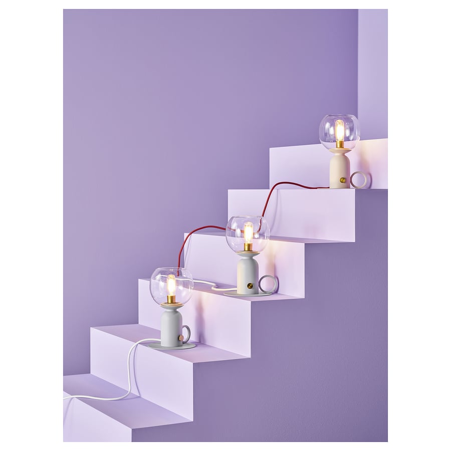 ÅSKMULLER
Table lamp, dimmable light grey