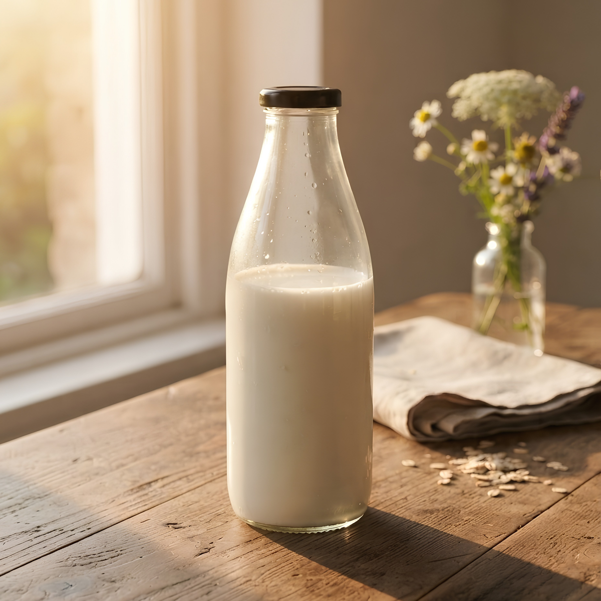 Clear Glass Milk Bottle - 1 Litre Homesop