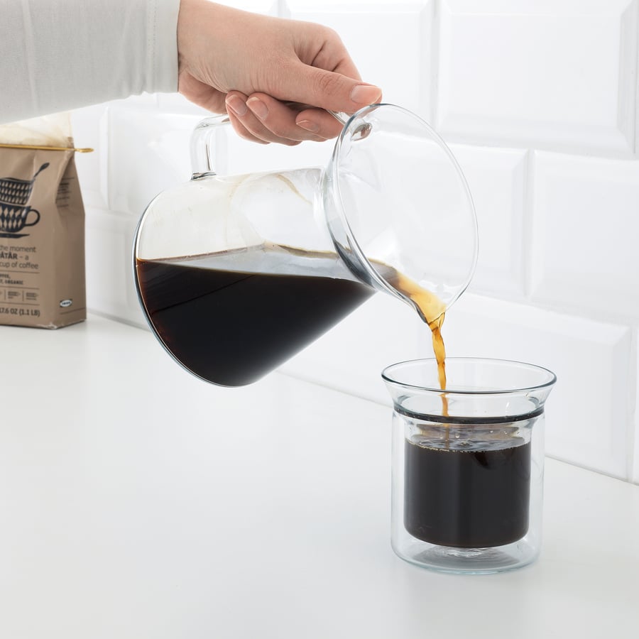 HÖGMODIG
Coffee maker for drip coffee, clear glass/stainless