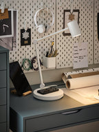 NYMÅNE
Work lamp with wireless charging, white