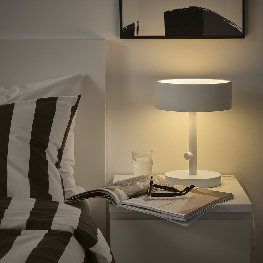 NYMÅNE
Table lamp, white, 33 cm