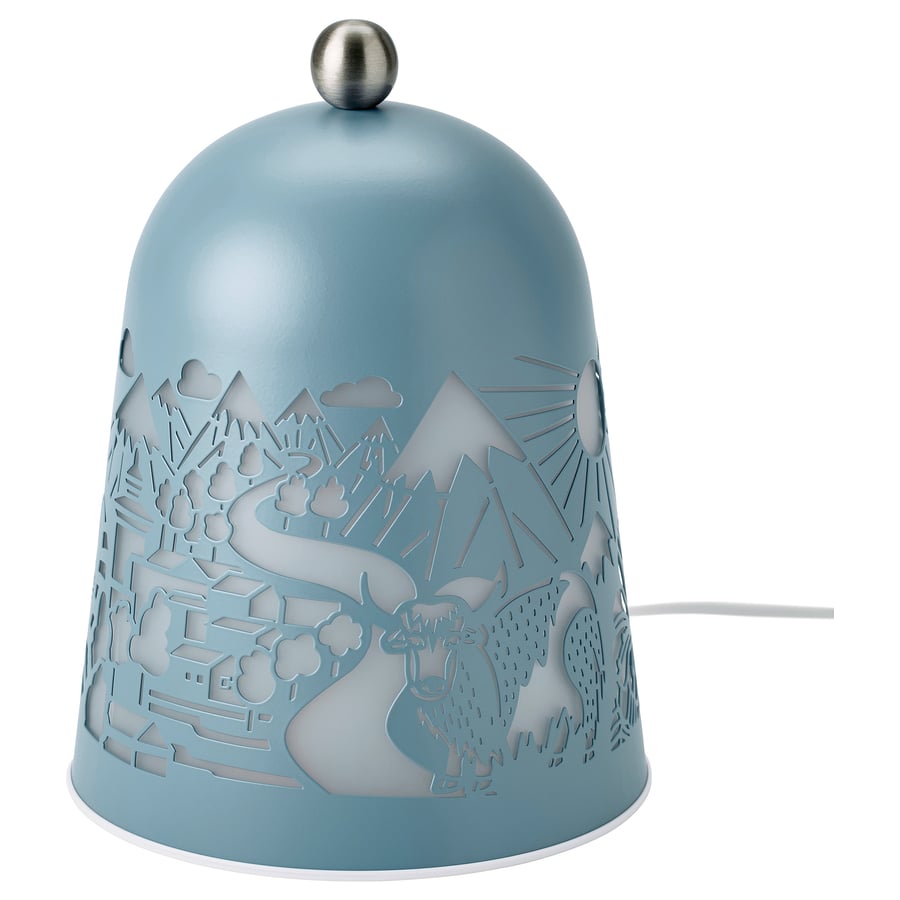 SOLSKUR
LED table lamp, brass/nickel-plated