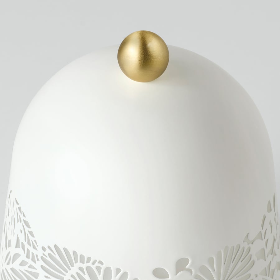 SOLSKUR
LED table lamp, brass/nickel-plated