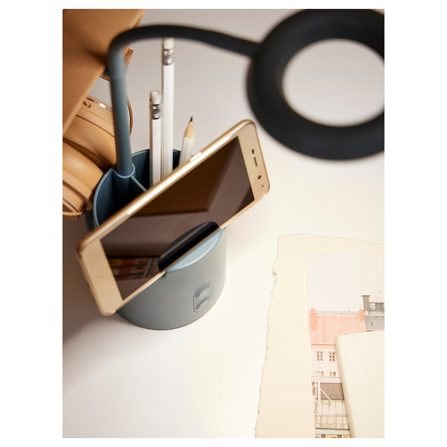 BRUNBÅGE
LED work lamp, with storage dimmable/turquoise