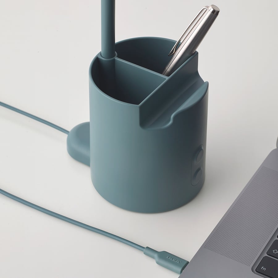 BRUNBÅGE
LED work lamp, with storage dimmable/turquoise