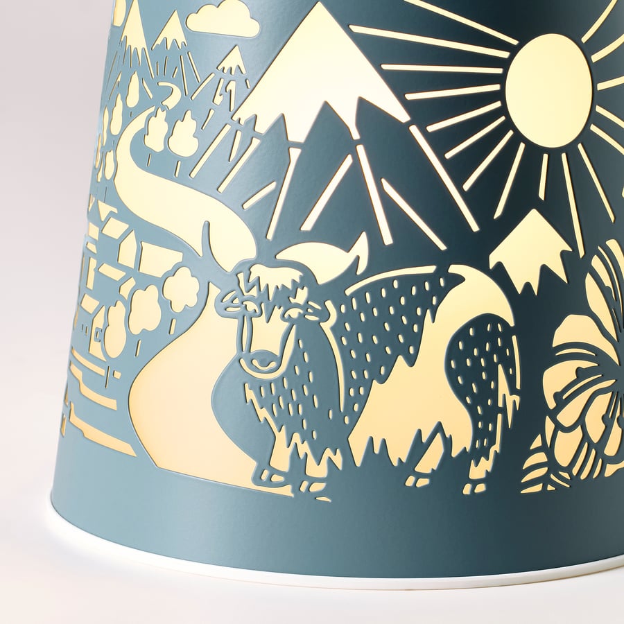 SOLSKUR
LED table lamp, brass/nickel-plated