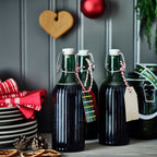 VINTERFINT
Bottle with stopper, glass green, 0.5 l