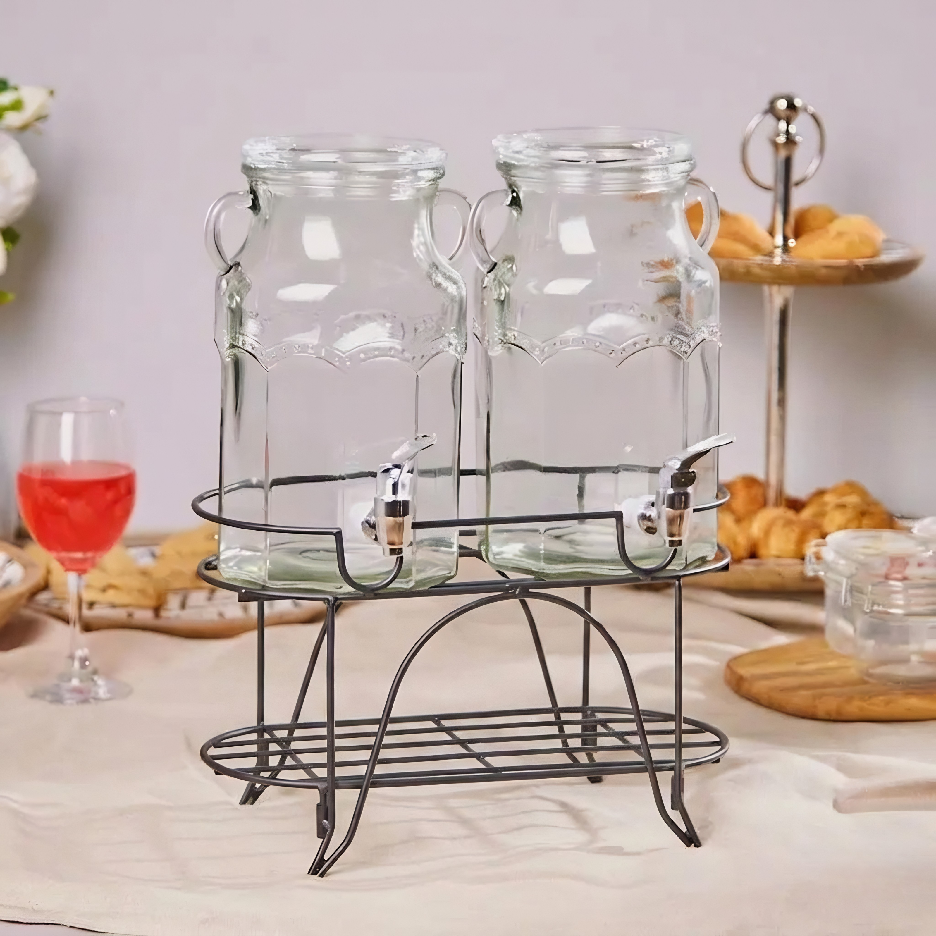 La Granee Glass Juice Barrel Set