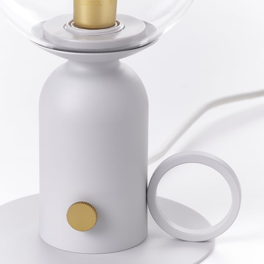 ÅSKMULLER
Table lamp, dimmable light grey