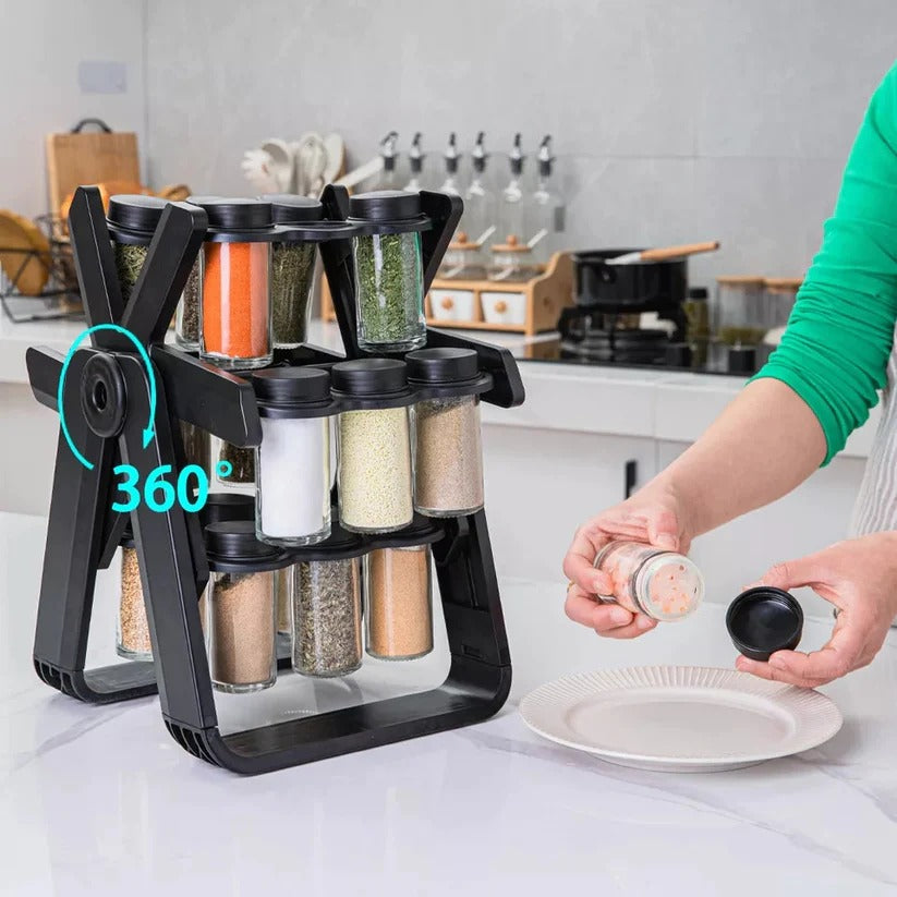 360 Rotating Spice Organiser - 18 Pieces