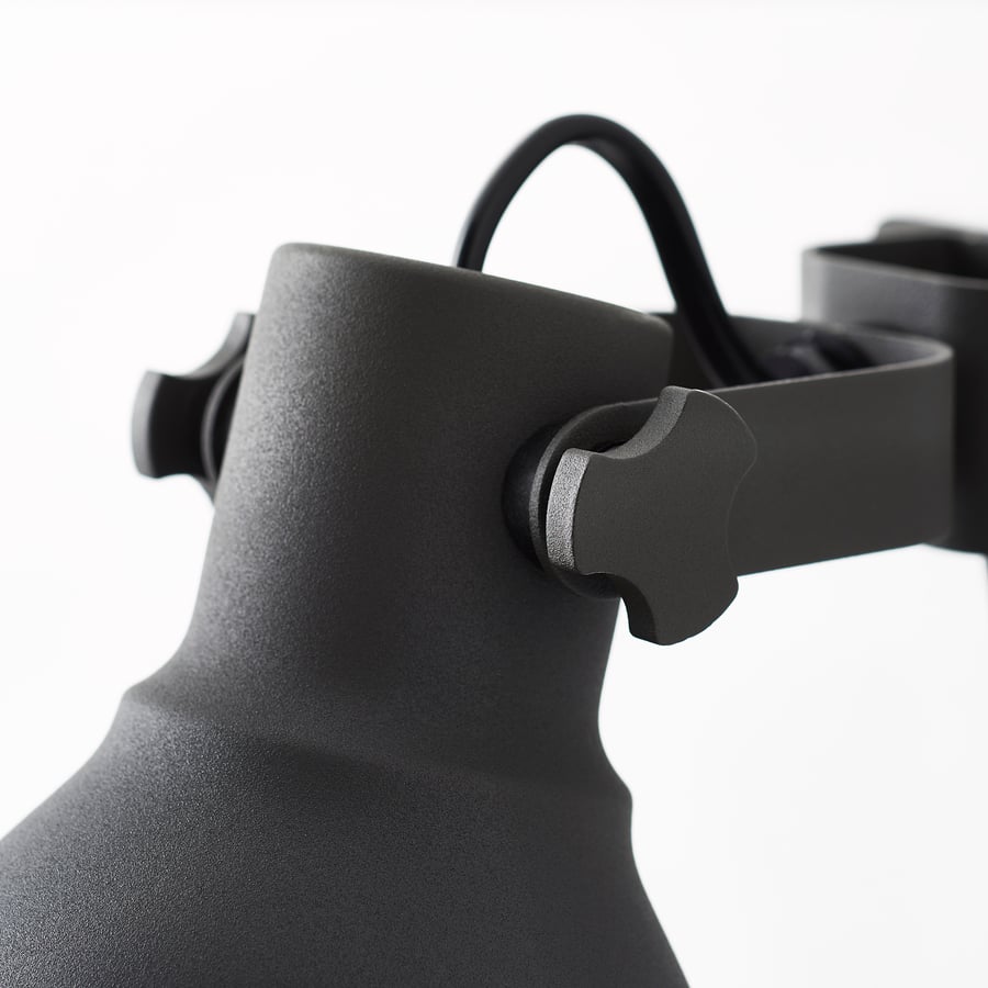 HEKTAR
Wall/clamp spotlight, dark grey