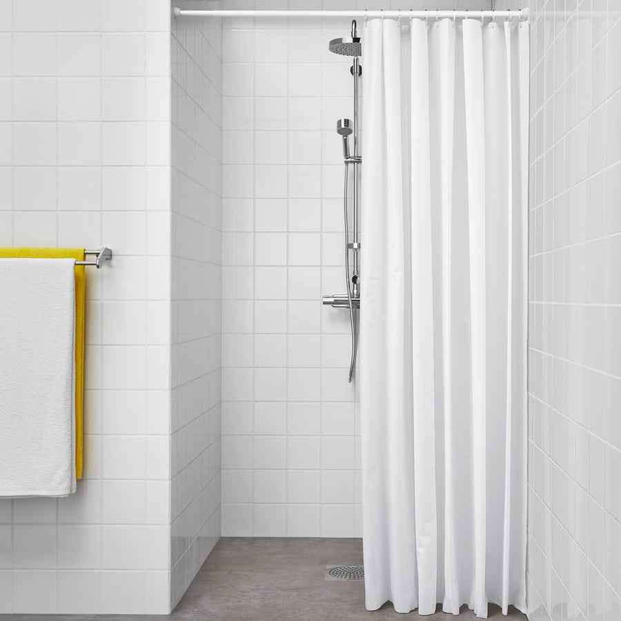 BJÄRSEN
Shower curtain, white, 180x200 cm