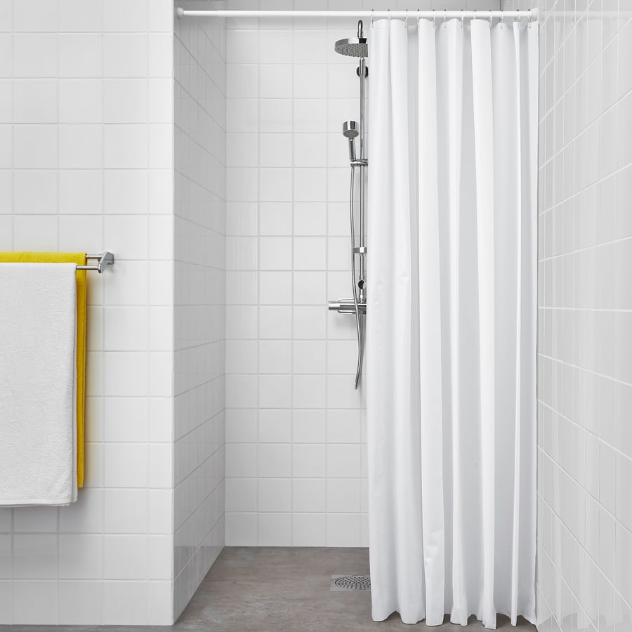 BJÄRSEN
Shower curtain, white, 180x200 cm