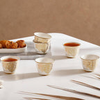 Makena 6-piece Kahwa Cup 80ml -white Gold