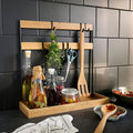 NÅLBLECKA
Utensil rack, metal/bamboo for kitchen countertop