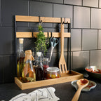 NÅLBLECKA
Utensil rack, metal/bamboo for kitchen countertop