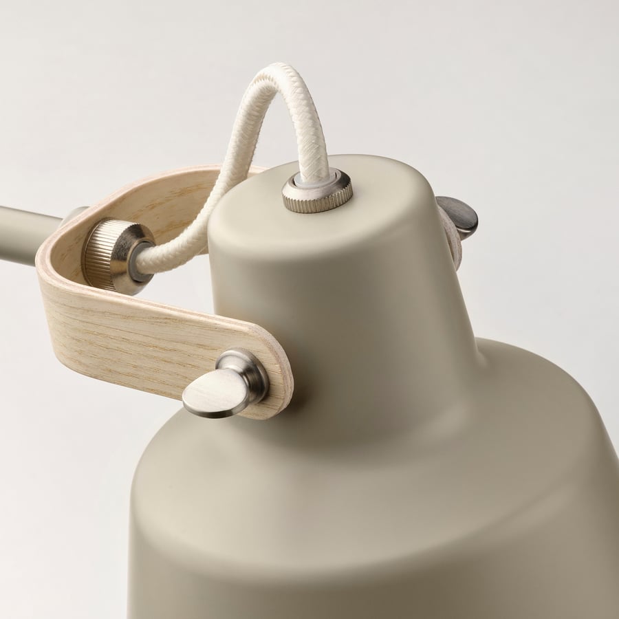 SJÖMAKT
Desk lamp, beige/ash