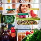 HAVSTOBIS
Food container with lid, set of 5,