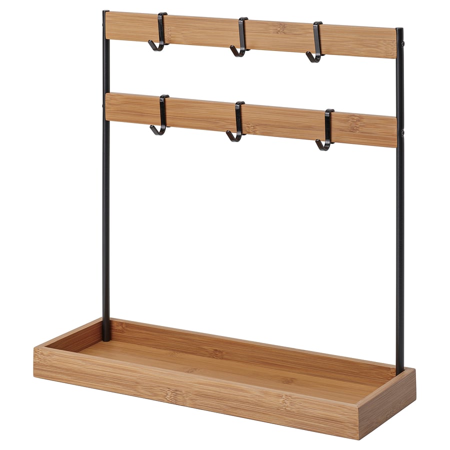 NÅLBLECKA
Utensil rack, metal/bamboo for kitchen countertop