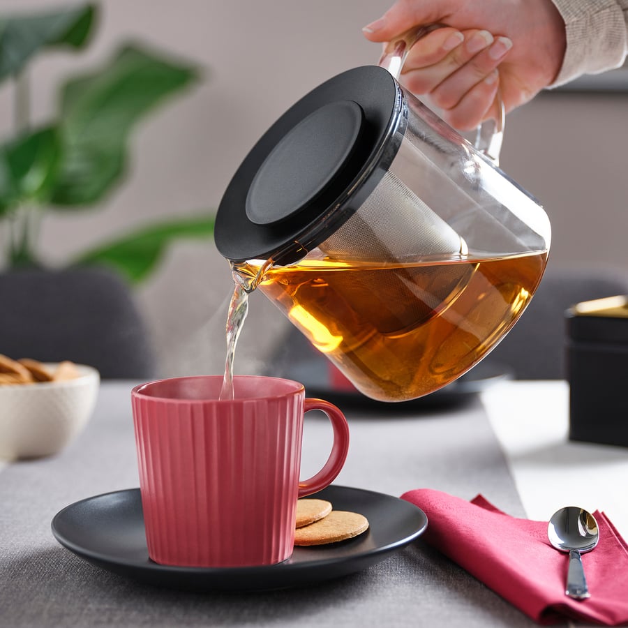 RIKLIG
Teapot, glass, 1.5 l