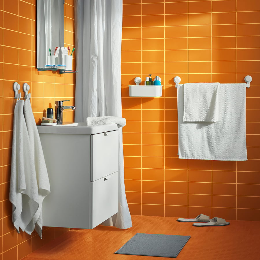 BJÄRSEN
Shower curtain, white, 180x200 cm