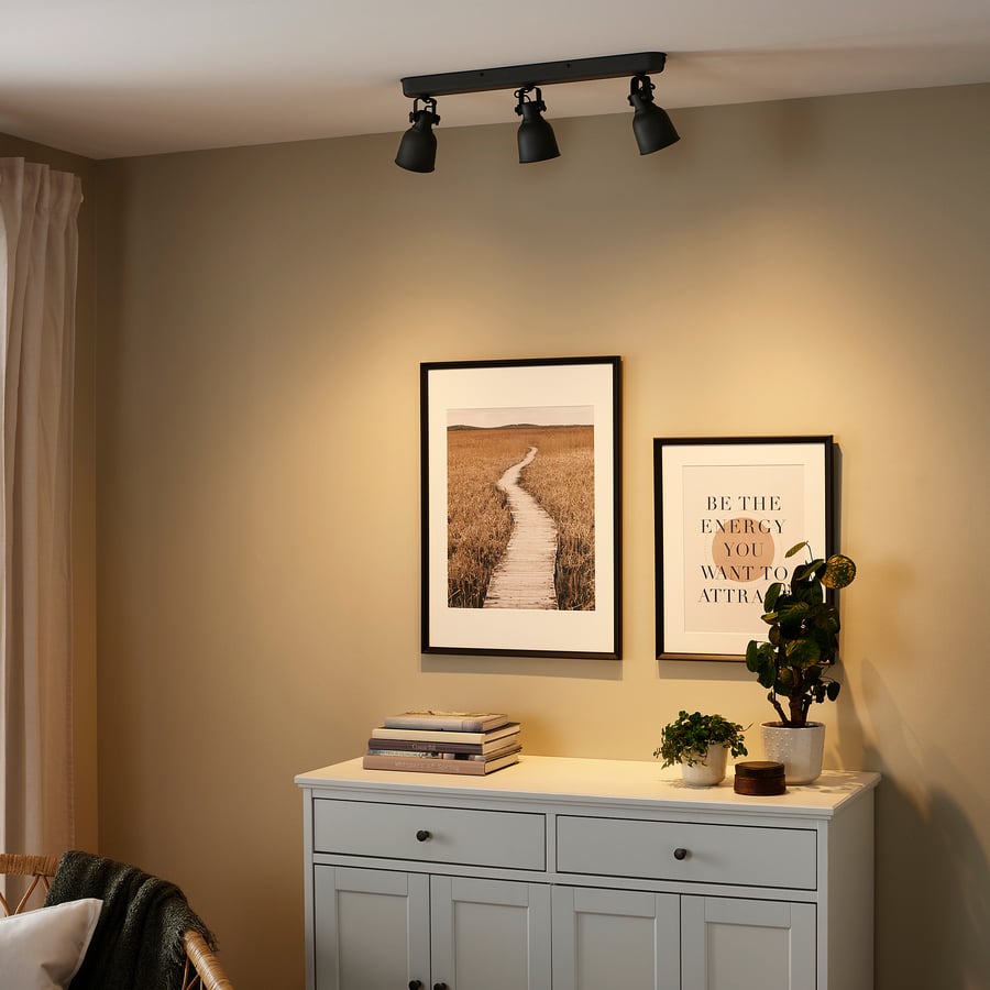 HEKTAR
Ceiling track, 3-spots, dark grey