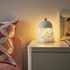 SOLSKUR
LED table lamp, brass/nickel-plated