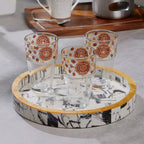 Stadium 3-Piece Royal Coffee Print Tumbler Set - 350 ml