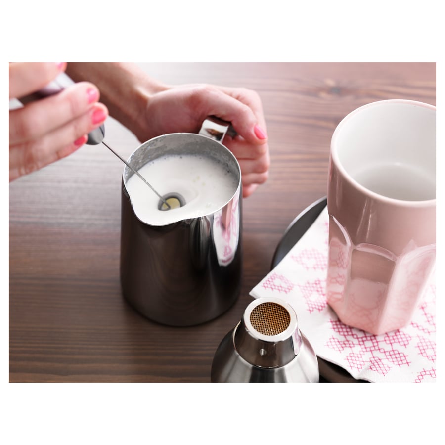 MÅTTLIG
Milk-frothing jug, stainless steel, 0.5 l