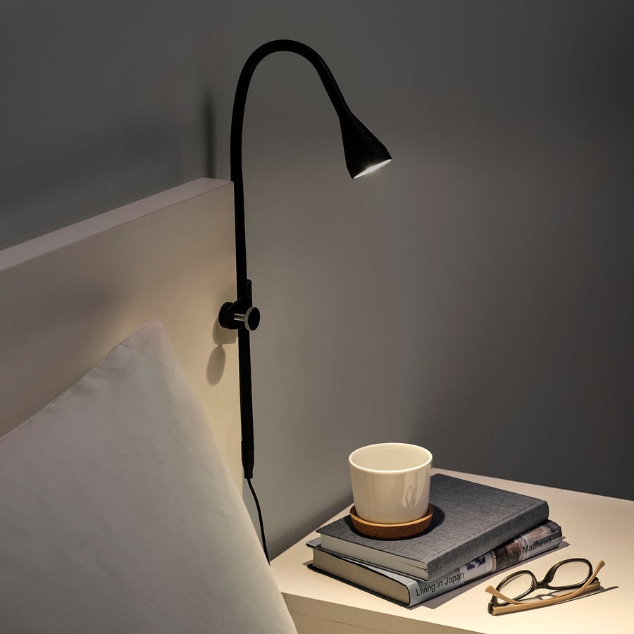NÄVLINGE
LED wall/clamp spotlight, black