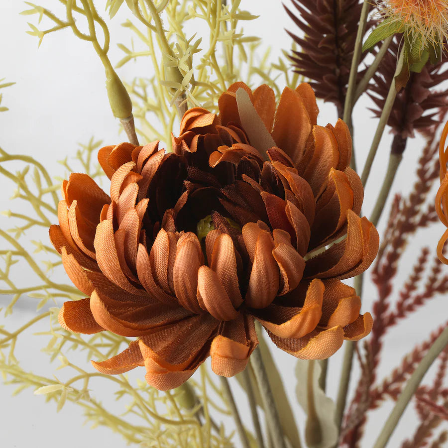 SMYCKA Artificial bouquet, protea orange-brown, 50 cm