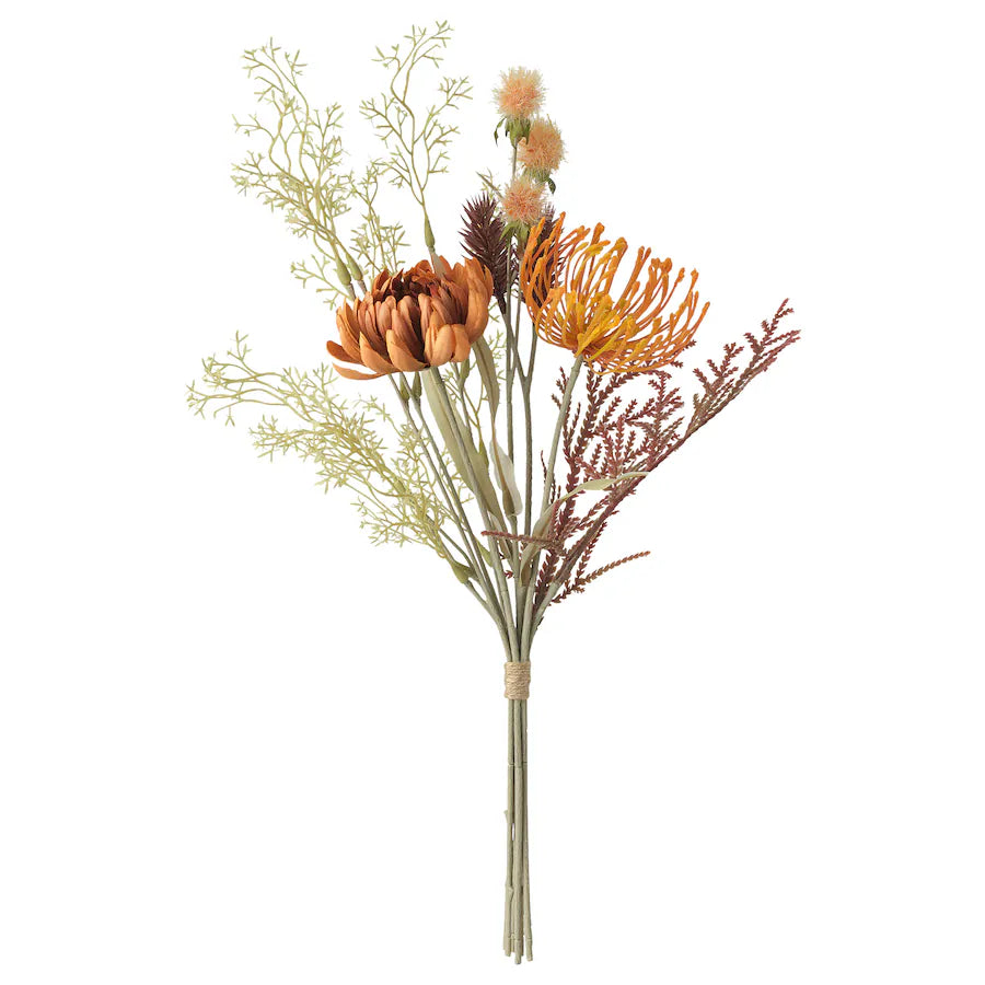 SMYCKA Artificial bouquet, protea orange-brown, 50 cm