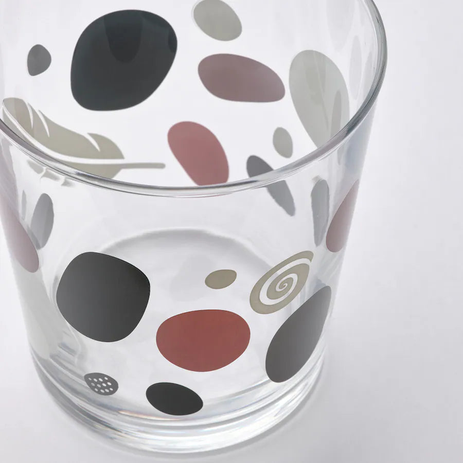 SOMMARFLOX Glass, patterned stones/multicolour