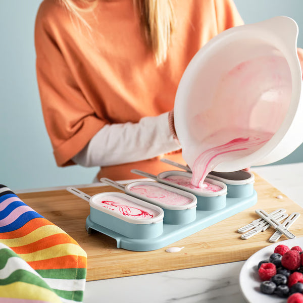 UPPFYLLD Ice lolly maker, light turquoise/light grey