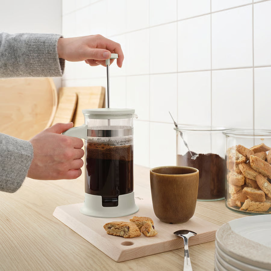 UPPHETTA Coffee/tea maker, glass/stainless steel, 1 l