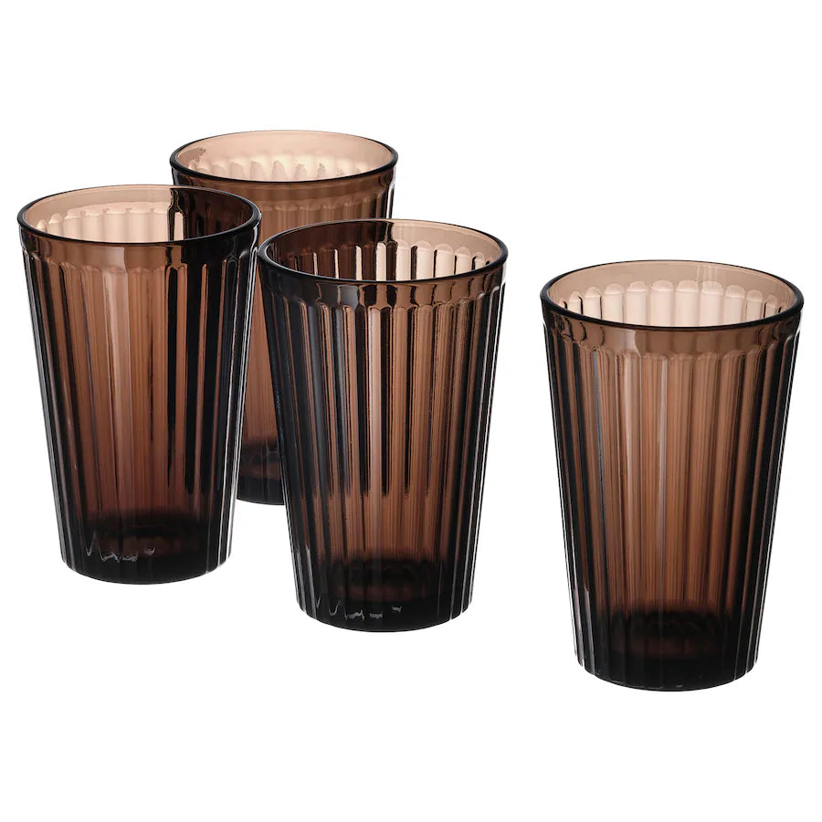 VARDAGEN Glass, brown, 43 cl