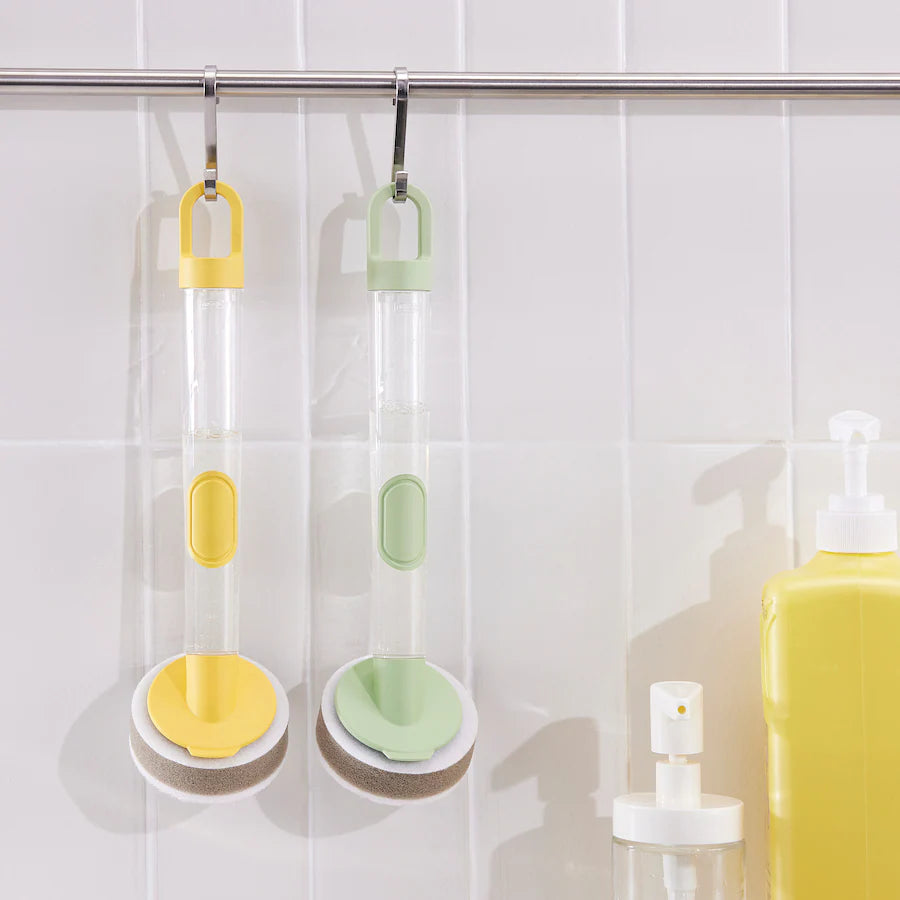 VIDEVECKMAL 3-piece dish sponge set w dispenser