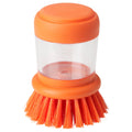 VIDEVECKMAL Dish-washing brush with dispenser.
