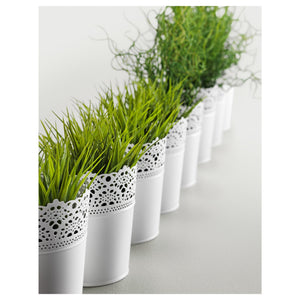 SKURARplant pot 15 cm in/outdoor/off-white