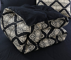 VINTAGE Black 6PcCOMFORTER SET