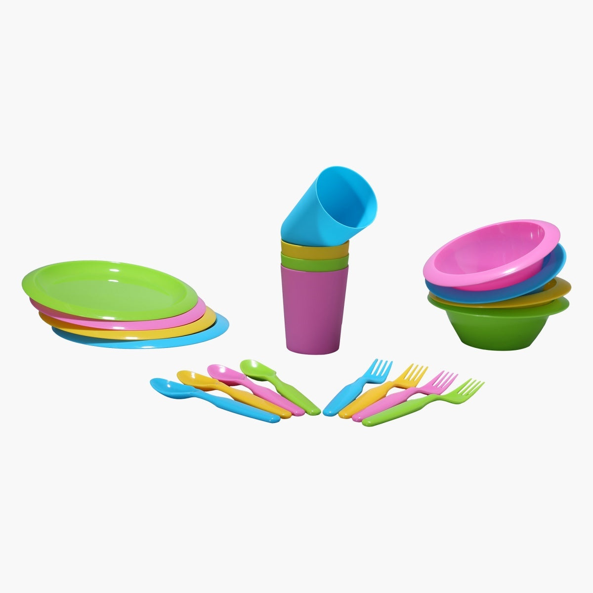 Homecenter Rainbow Party 20-Piece Tableware Set