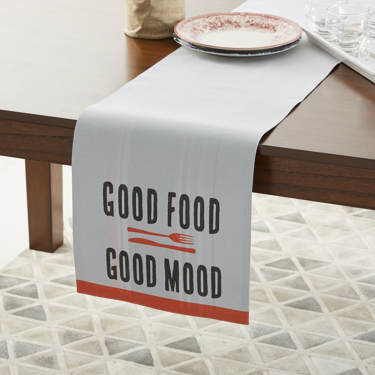 Adore Reversible Printed Table Runner