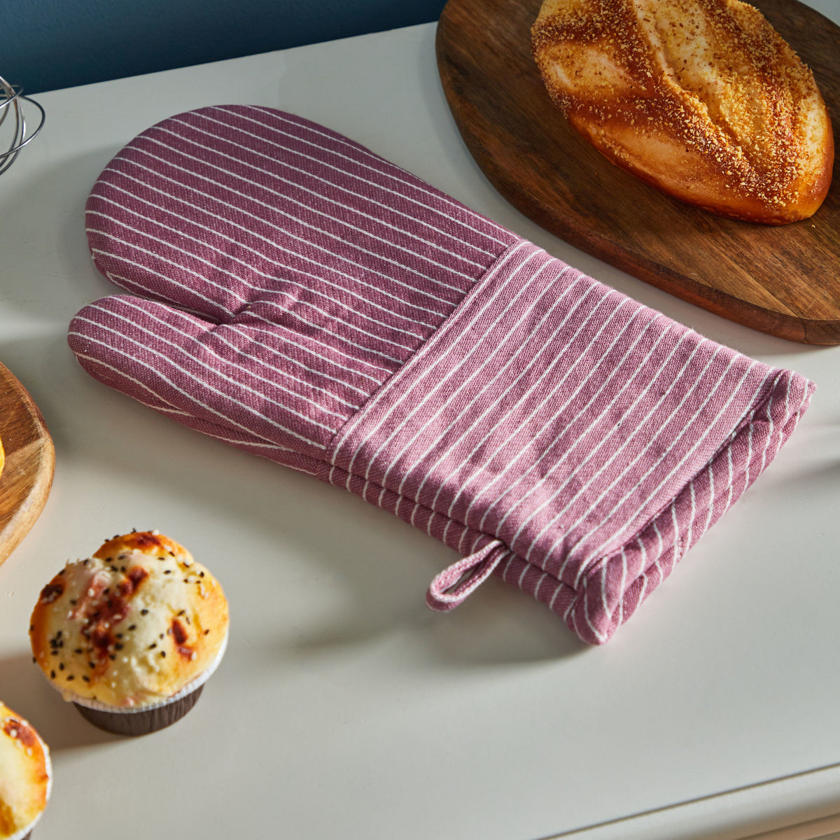 Twill Stripe Oven Mitten