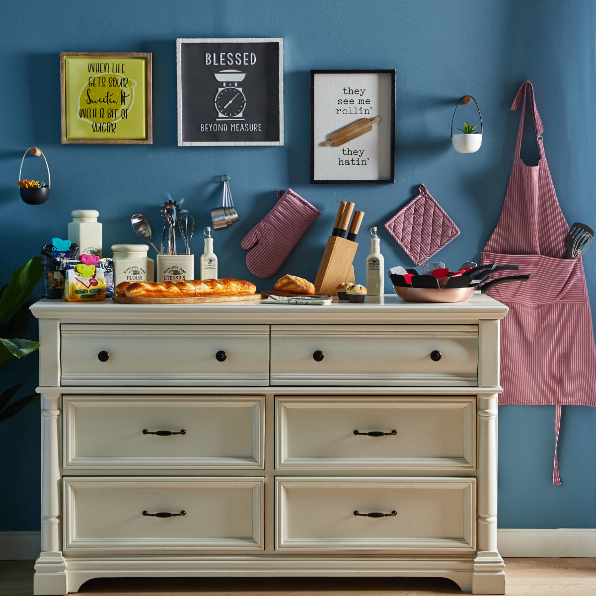 Twill Stripe Oven Mitten