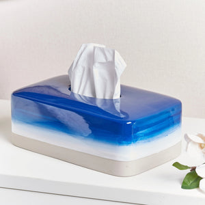 Coastal Breeze Printed Tissue Box Cover